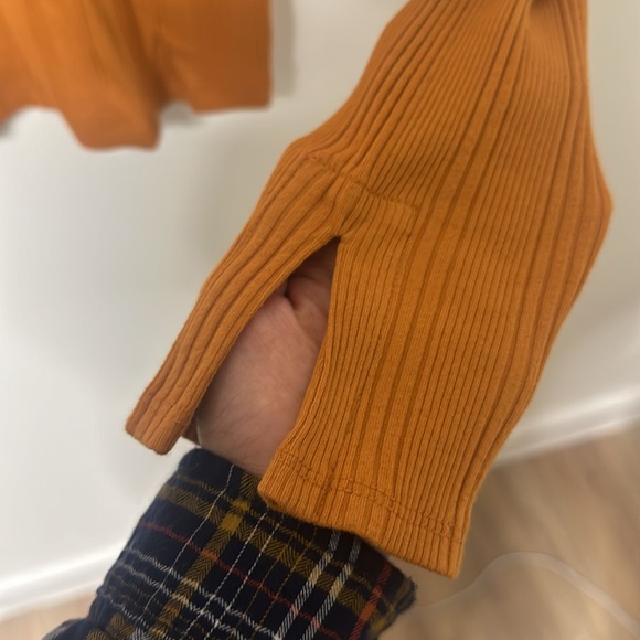 NWT Maeve By Anthropologie Ribbed Split Neck Long Sleeve Shirt - Picture 4 of 5